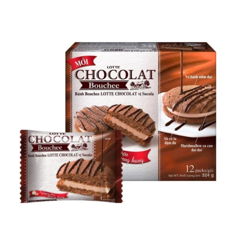 Bánh Bouchee Lotte  Chocolat vị socola 324gr
