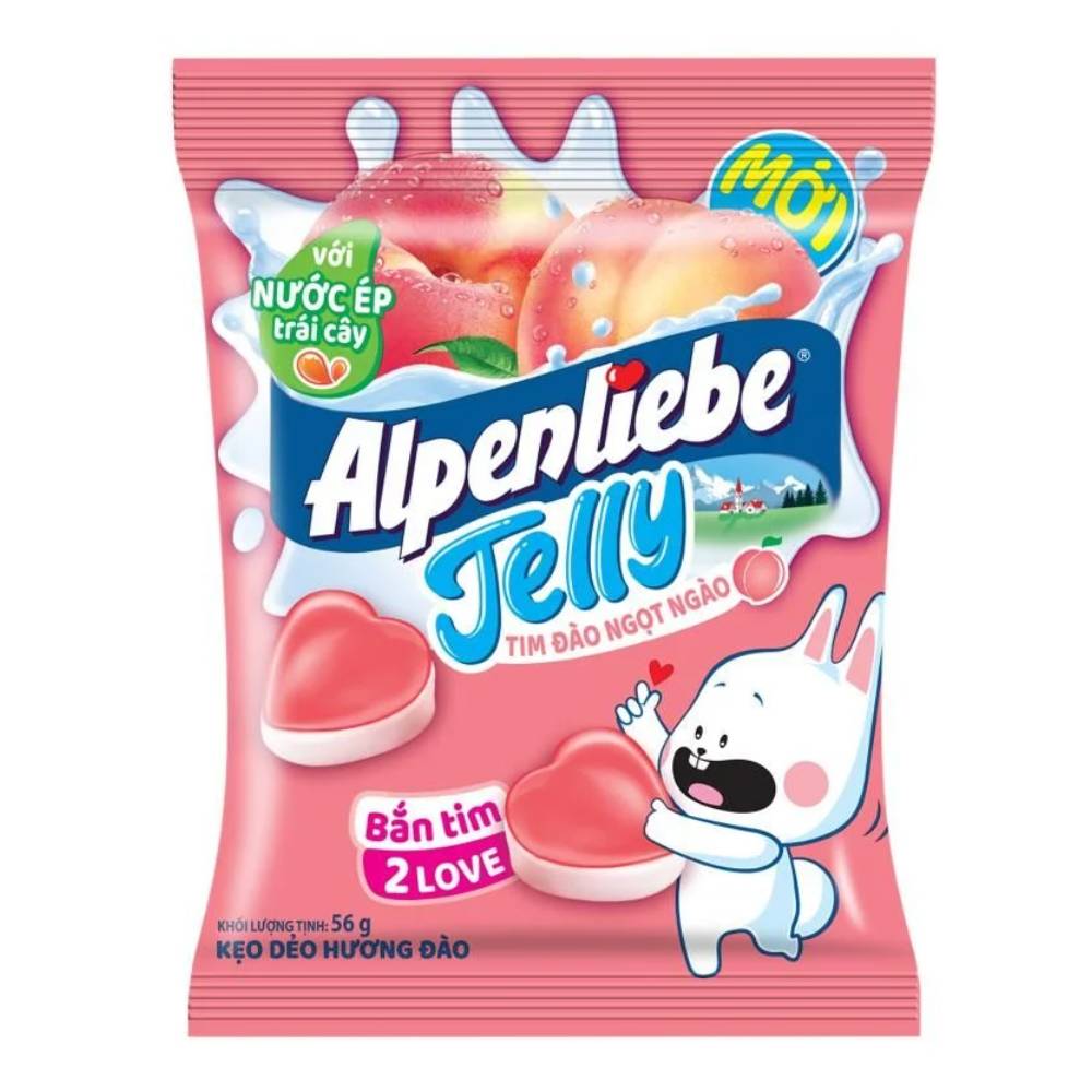 Kẹo  Chupa Chup  Jelly tim đào ngọt ngào 56gr