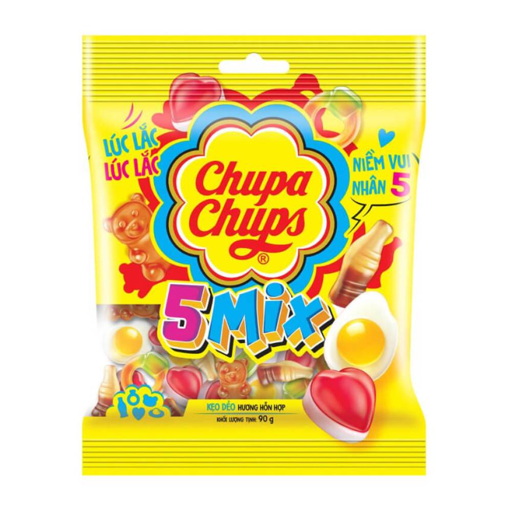 Kẹo dẻo  Chupa Chups 6 mix 90gr