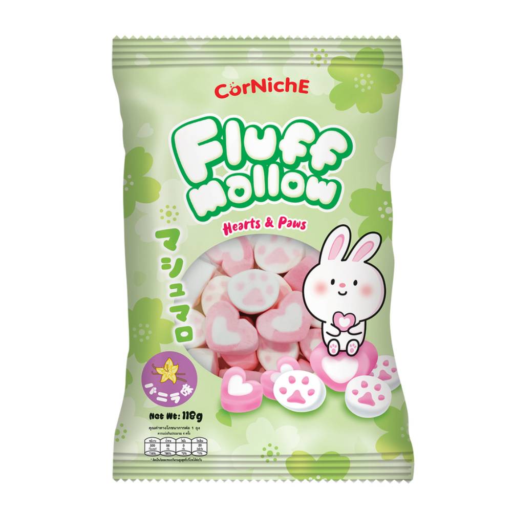 Kẹo dẻo  Marsh Mallow hình trái tim và bàn chân  118g