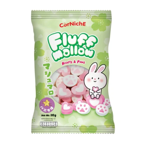 Kẹo dẻo  Marsh Mallow hình trái tim và bàn chân  118g