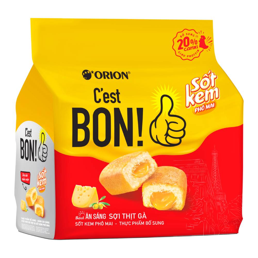 Bánh C est Bon sợi thịt gà kem sốt phô mai 6 cái 162,4gr