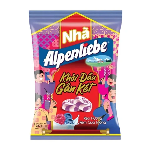 Kẹo Nhà Alpenliebe hương kem quả mọng 287gr/24