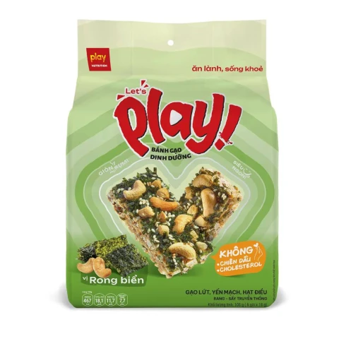 Bánh gạo dinh dưỡng Let s PLAY vị rong biển 108gr