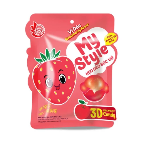 Kẹo dẻo bóc vỏ Đông Dương vị dâu  180gr