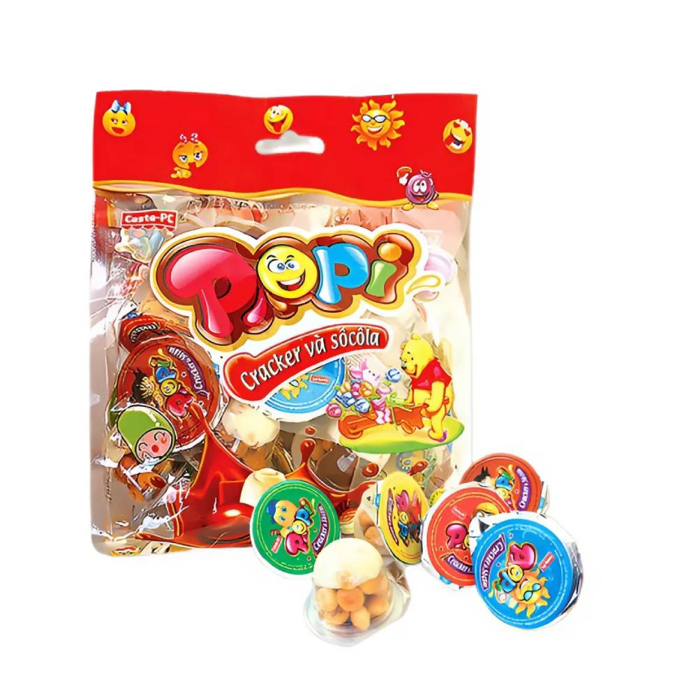 Bánh Cracker và sô cô la Popi Phú Cường  160gr