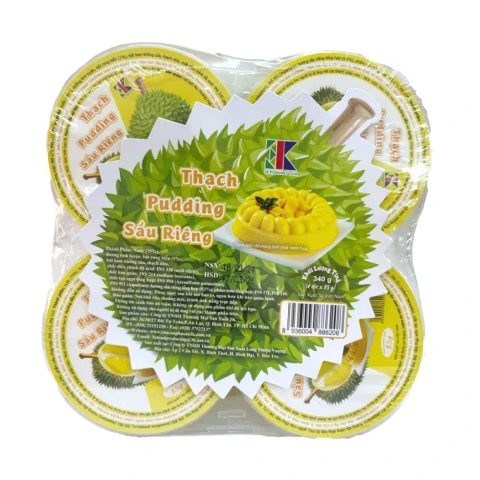 Thạch Pudding 3K vị sầu riêng lốc 4*85gr