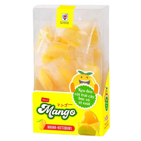 Kẹo dẻo cốt trái cây bóc vỏ   Hải Hà Kotobuki vị xoài 250gr