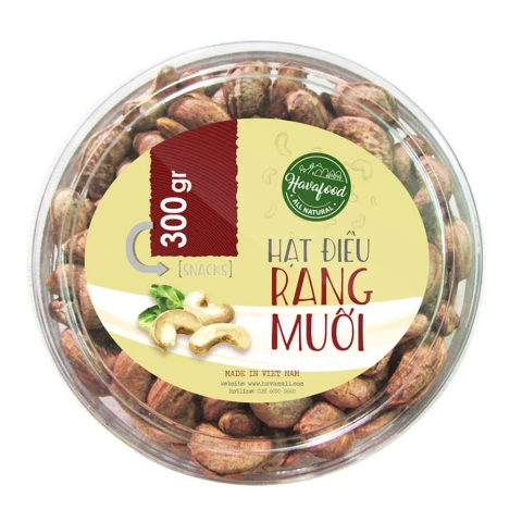 Hạt điều rang muối nguyên vỏ Minh Việt  300gr