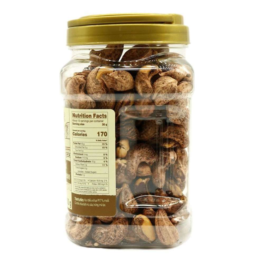 Hạt điều rang muối nguyên vỏ Minh Việt  400gr