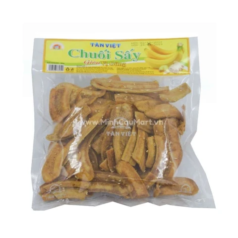 Chuối sấy giòn vị gừng Tân Việt gói 180gr