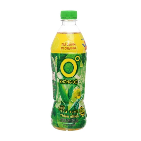 Trà xanh không độ  vị chanh 455ml