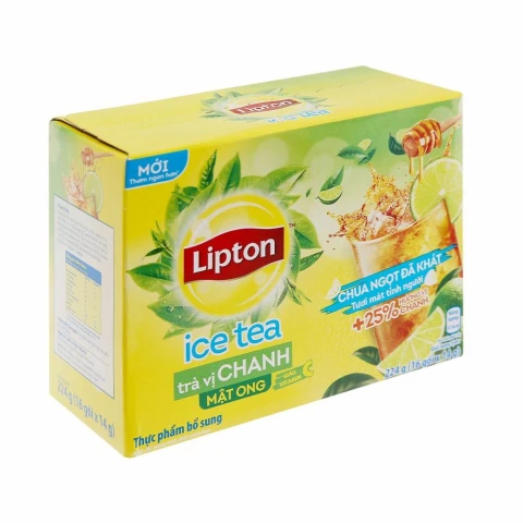Trà Lipton Ice tea vị chanh mật ong 192gr