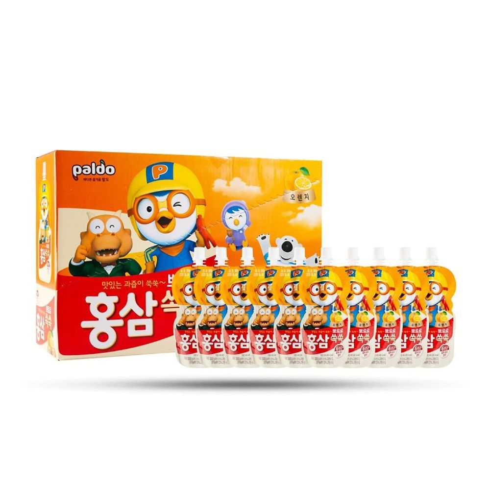 Nước Pororo hồng sâm vị cam  100ml