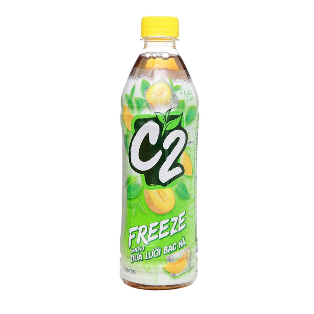 Nước trà xanh C2 dưa lưới bạc hà 455ml