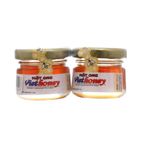 Mật ong thiên nhiên Viethoney lốc  2 hũ 30gr