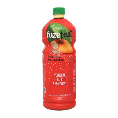 Nước Fuze Tea trà đào & hạt chia 1l/6