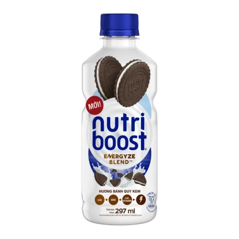 Nước sữa trái cây  Nutri Boost hương bánh quy kem 297ml