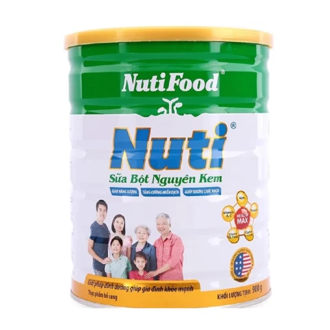 Sữa bột nguyên kem NutiFood  900gr