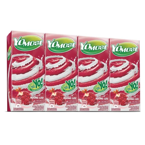Sữa chua uống Yomost Dutchlady Lựu 4x170ml