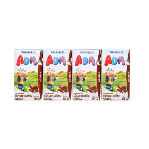 Sữa tiệt trùng Vinamilk ADM Gold socola lốc 4*110ml