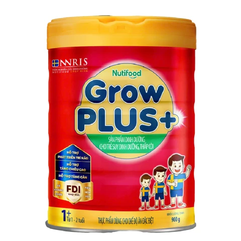 SB NutiFood- Grow Plus+1+(xanh) tăng cân, từ 1-2 tuổi 900gr/12