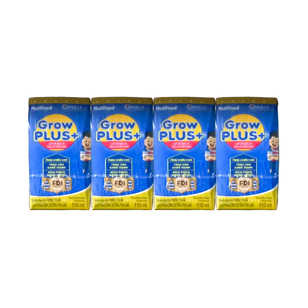 Sữa bột pha sẵn Growplus cho trẻ biếng ăn 110mlx4
