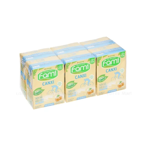 Sữa đậu nành  Fami Canxi   lốc 6*200ml