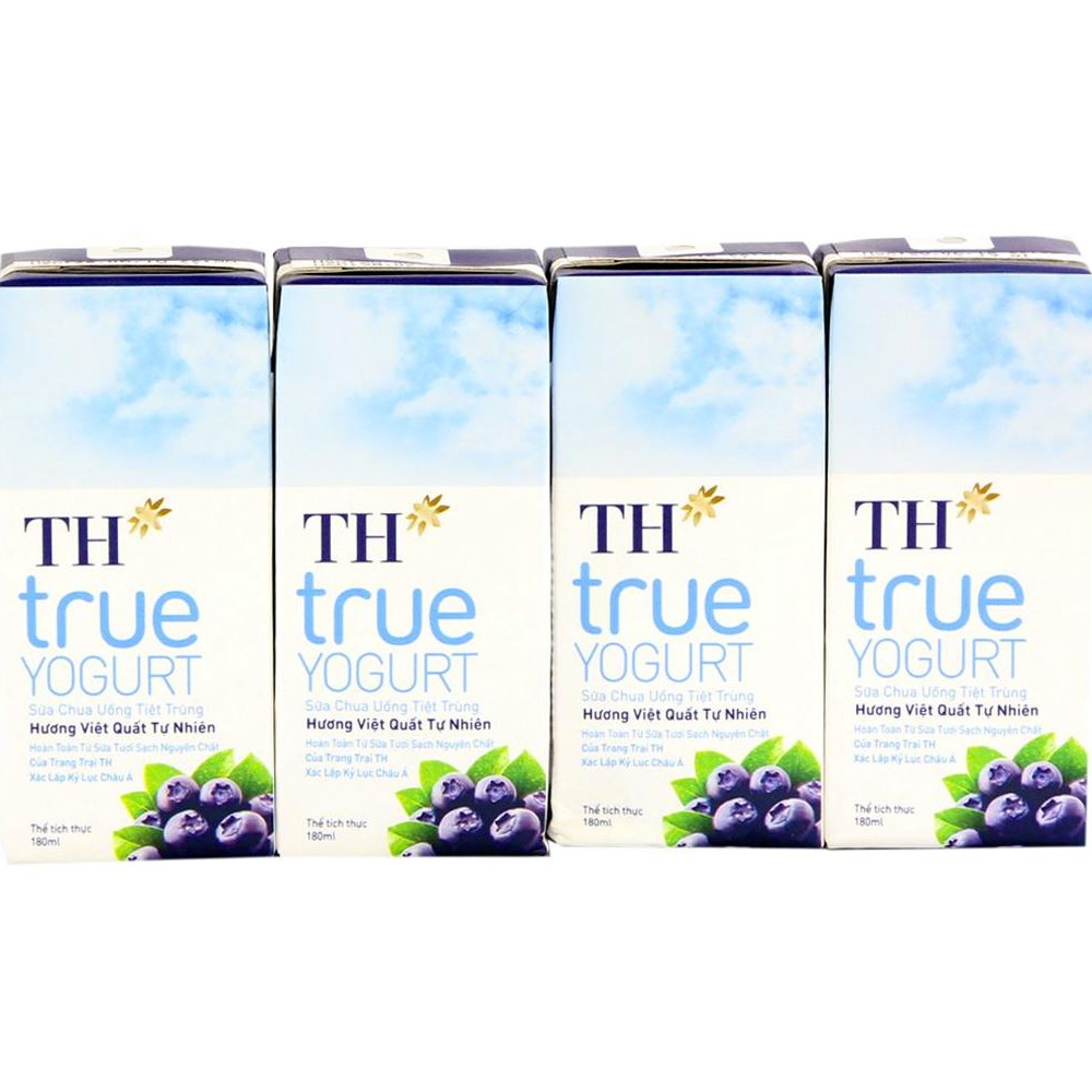 SC uống TT TH Việt quất True Yogurt 180mlx4/12