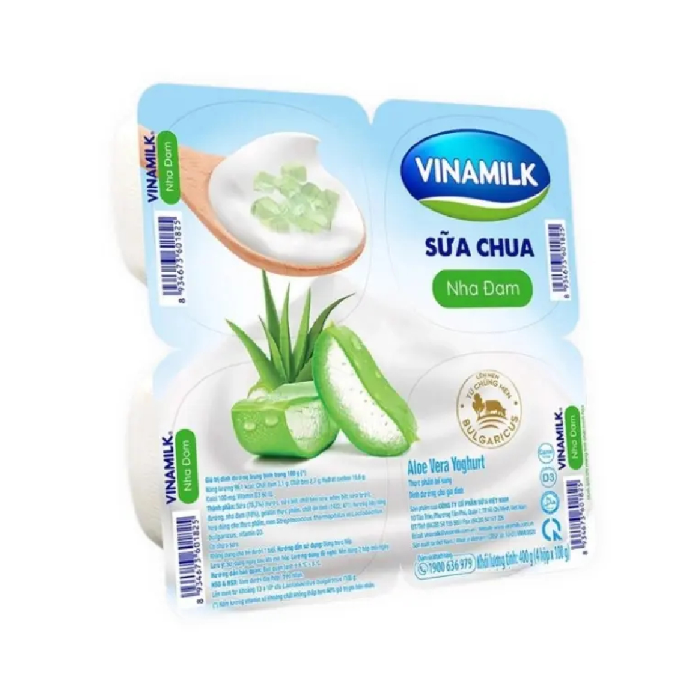 Sữa chua ăn Vinamilk nha đam vỉ 4*100gr