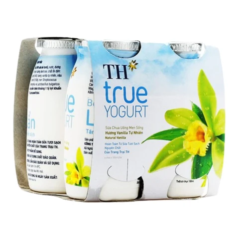 Sữa chua uống TH True Yogurt hương vani lốc 4*100ml