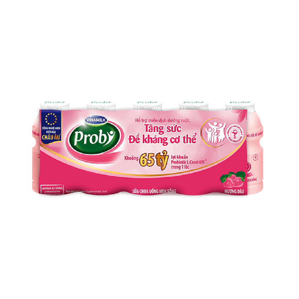 Sữa chua uống Vinamilk Probi dâu lốc 5*65ml