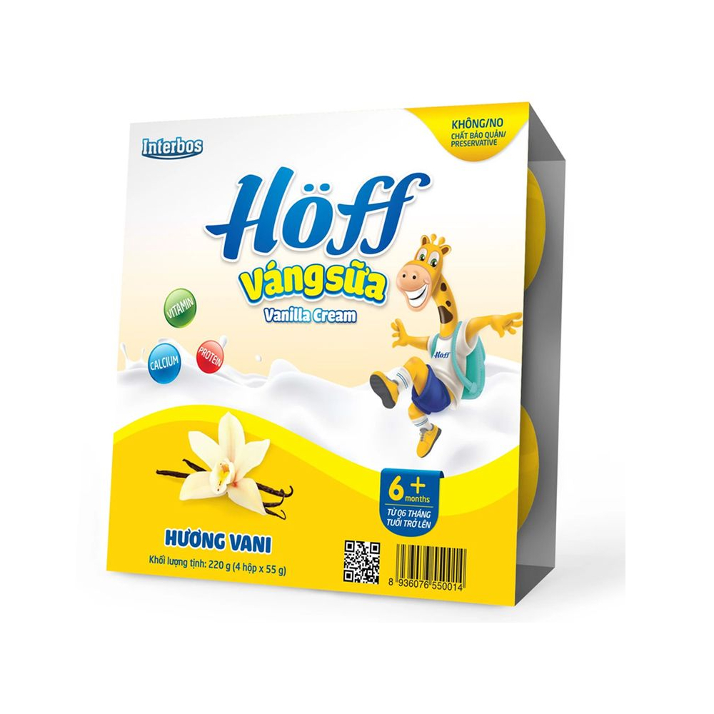 Váng sữa Hoff vani lốc 4*55g
