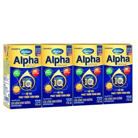 Sữa bột pha sẵn Dielac Alpha Gold  lốc 4*110ml