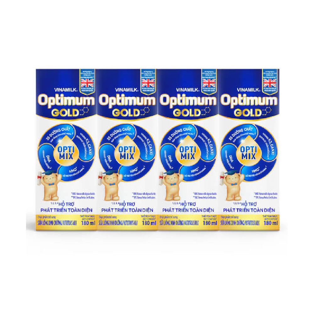 Sữa bột pha sẵn Optimum Gold  lốc 4*180ml