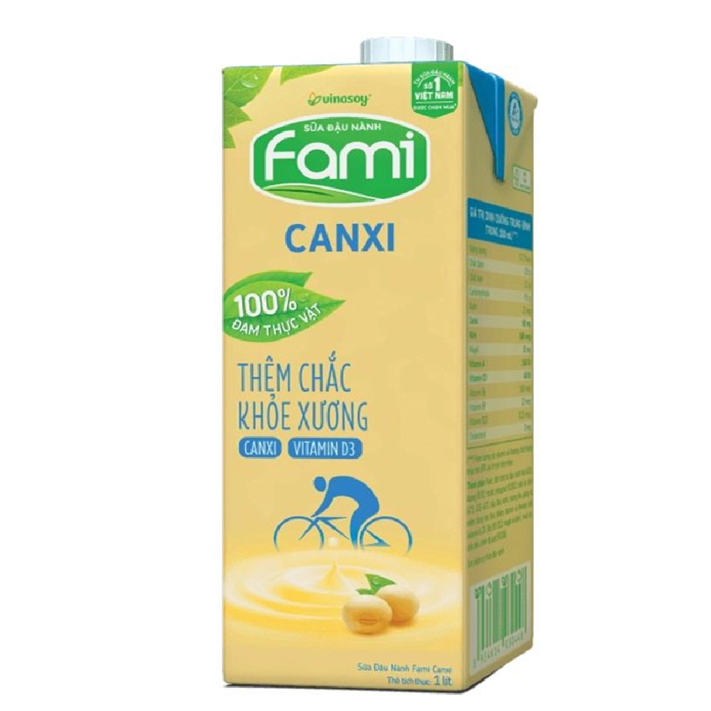 Sữa đậu nành  Fami Canxi   1L