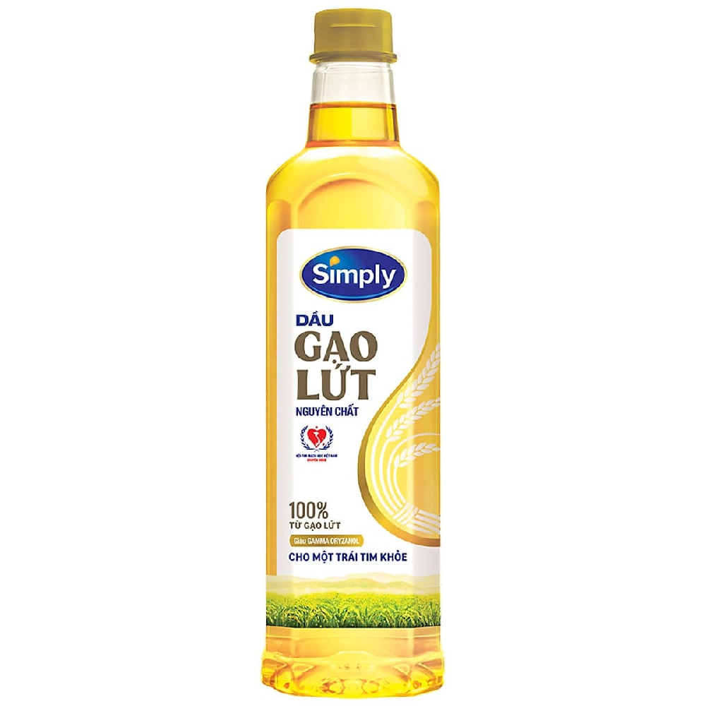Dầu gạo lứt  Simply nguyên chất 1L