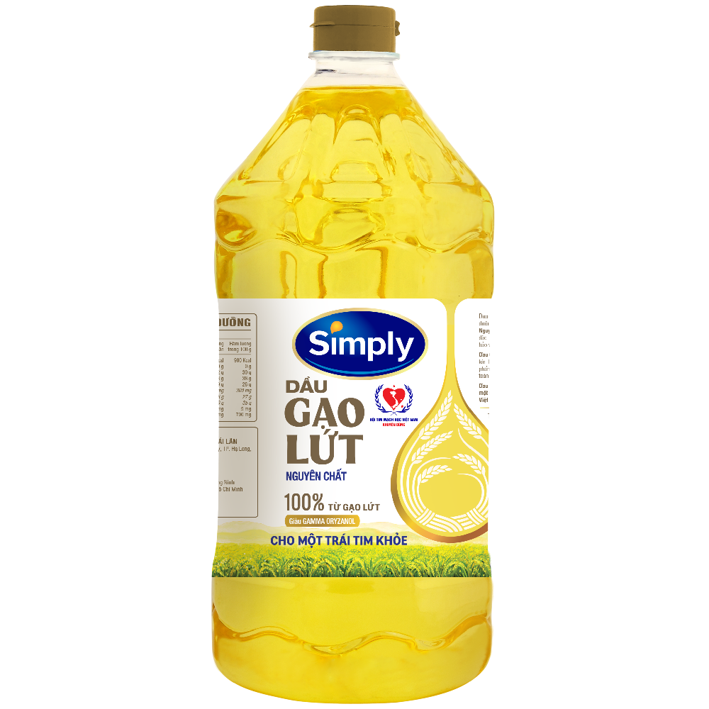 Dầu gạo lứt  Simply nguyên chất 2L
