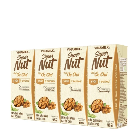 Sữa đậu nành óc chó Vinamilk Super Nut   lốc 6*180ml