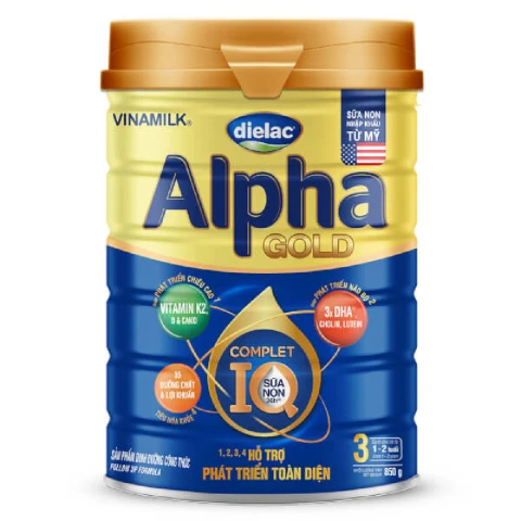 Sữa bột VNM Dielac Alpha Gold 3 HT 850gr/12