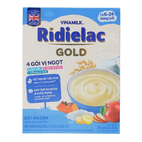 Bột AD Ridielac gold 4 gói vị ngọt VNM HG 200g/24