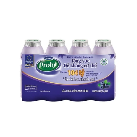 Sữa chua uống Vinamilk Probi Việt Quất lốc 4*130ml