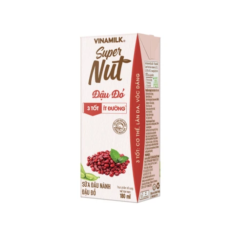 Sữa đậu nành đậu đỏ  Vinamilk  SuperSoy Nut  lốc 4*180ml