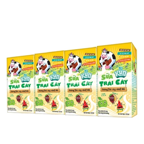Sữa trái cây LiF Kun nhiệt đới lốc 4*110ml