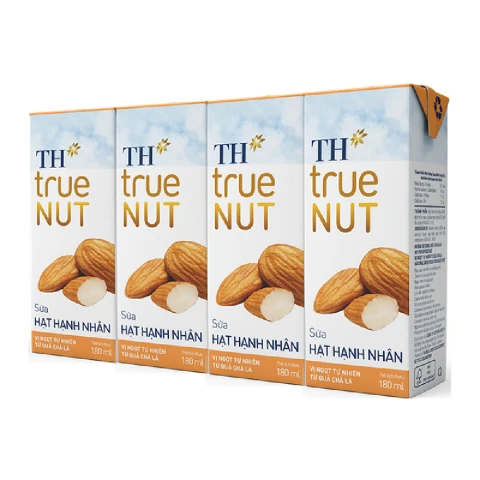 Sữa tươi tiệt trùng TH True Nut hạt mắc ca lốc 4*180ml