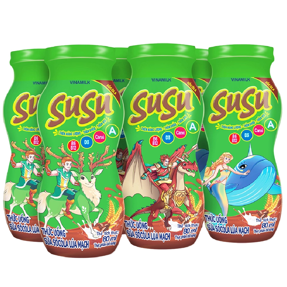 Sữa socola lúa mạch Vinamilk Susu  lốc 80ml