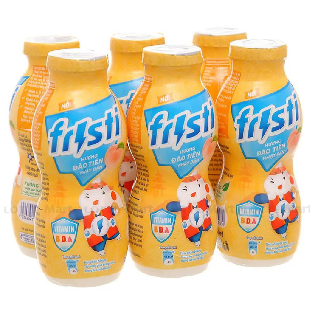 Sữa chua uống Fristi hương đào tiên lốc 6*80ml
