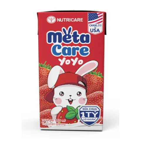 Sữa chua uống Metacare YoYo hương dâu lốc 4*110ml