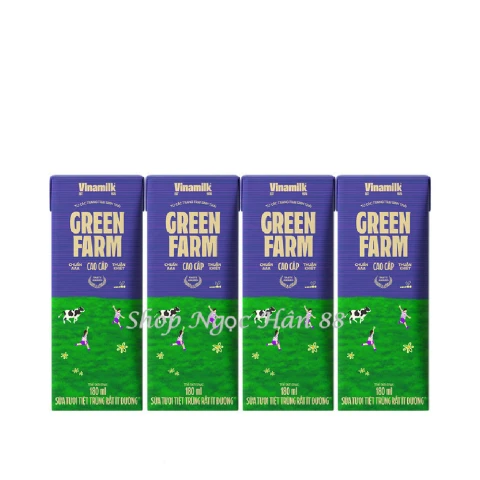 Sữa tươi tiệt trùng Green Farm có đường lốc 4*110ml