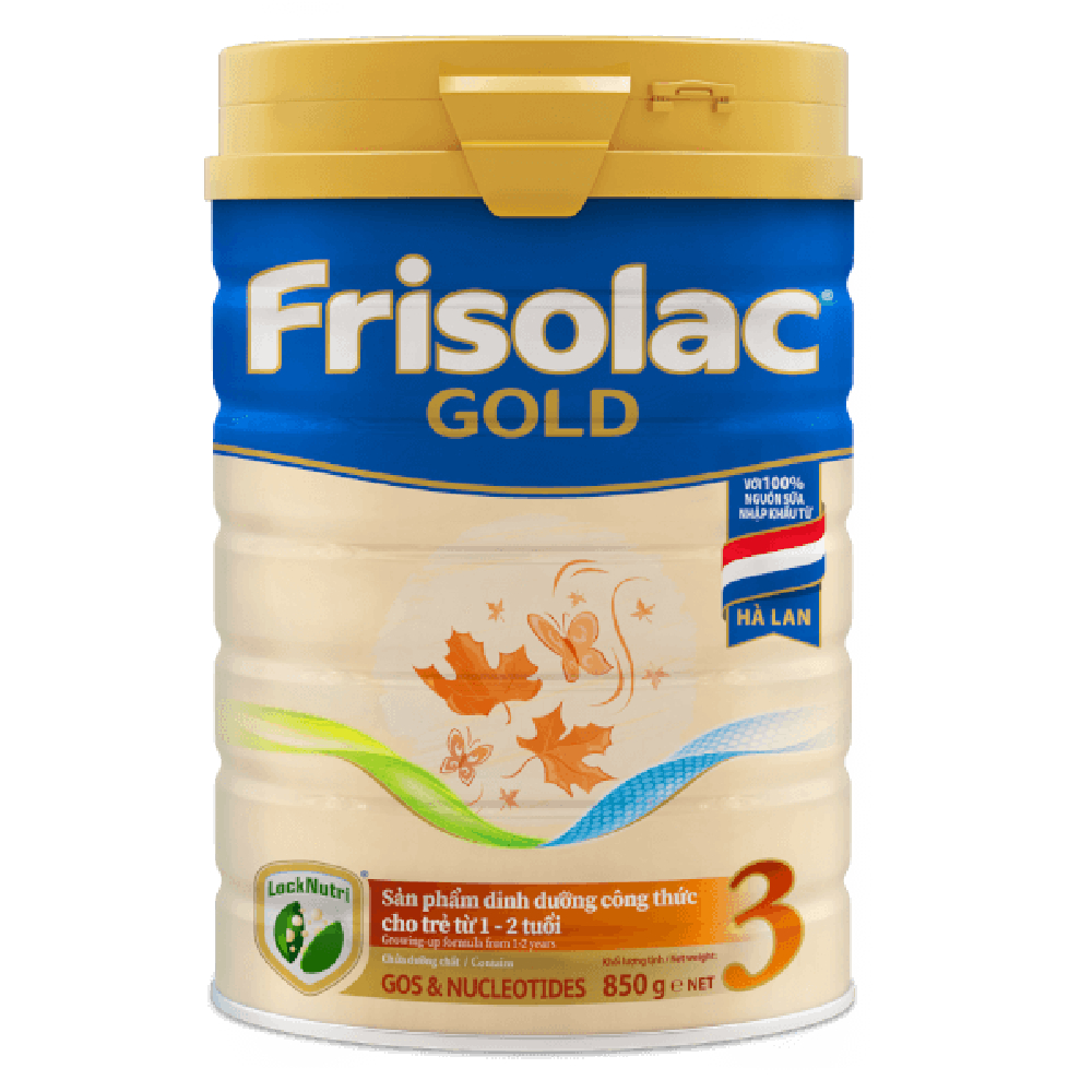Sữa bột Frisolac Gold số 3 cho trẻ từ 1-2 tuổi 850gr